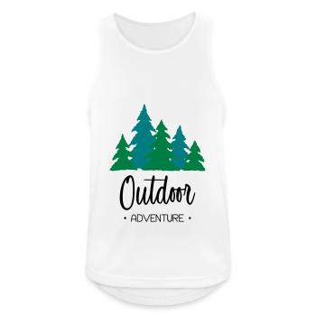 Outdoor Adventure - Männer Tank Top atmungsaktiv - Weiß - Vorne - Nick (188cm)