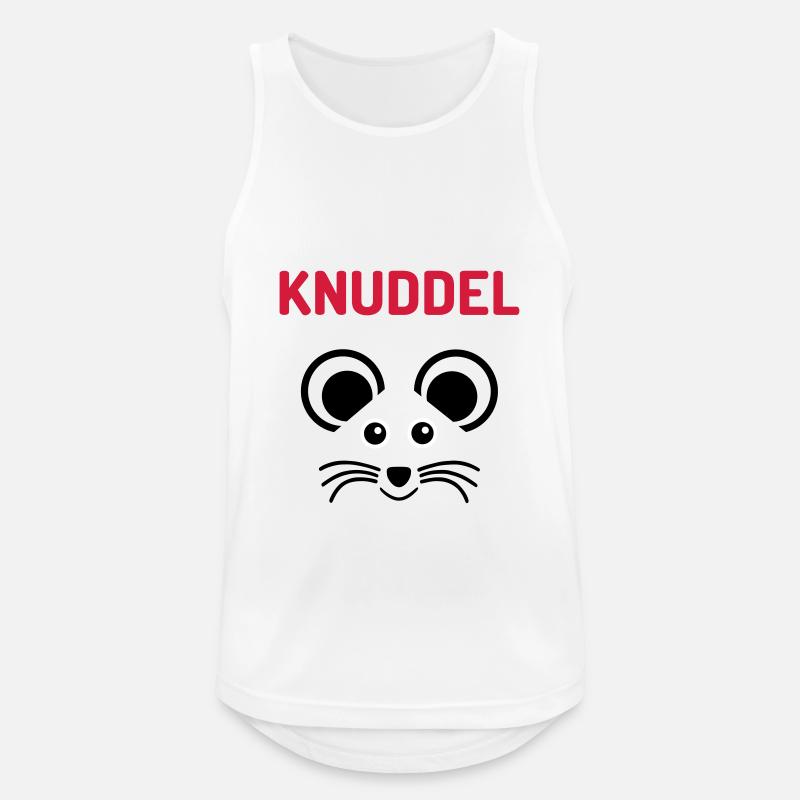 ★ Designfarben änderbar ★ Knuddelmaus - Männer Tank Top atmungsaktiv - Weiß