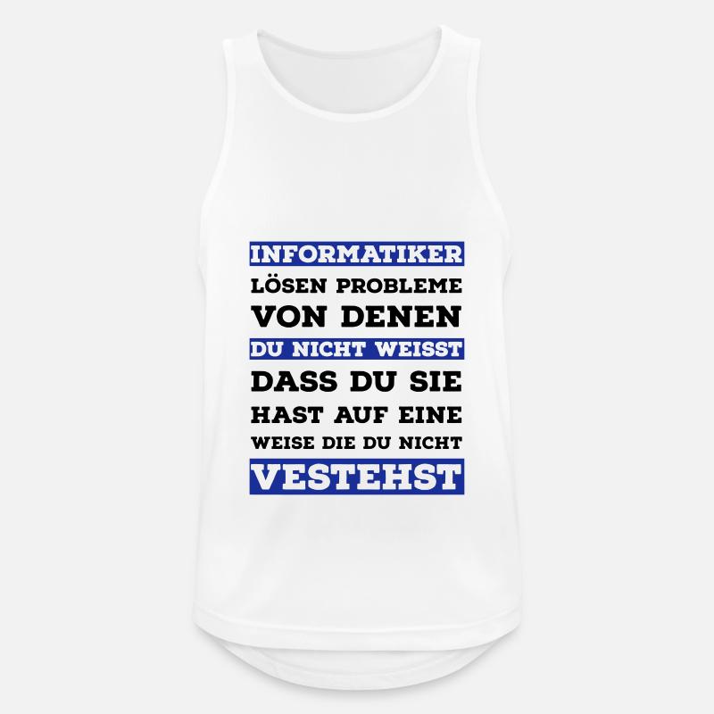 IT specialist saying - Men's Breathable Tank Top - white