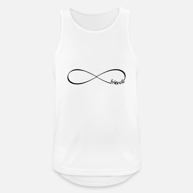 amici Infinity - amici Amicizia Simbolo - Canotta da uomo traspirante - bianco