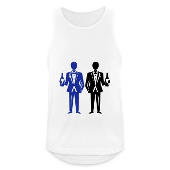 Marié Fête Mariage Célibataire - Débardeur respirant Homme - blanc - Devant - Nick (188cm)