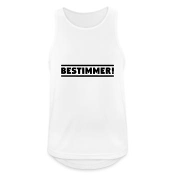 BESTIMMER! Chef Boss Anführer! Leitwolf Alphatier! - Männer Tank Top atmungsaktiv - Weiß - Vorne - Nick (188cm)