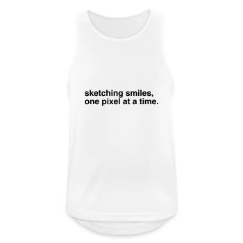 Designer Designerin Design 011 - Männer Tank Top atmungsaktiv - Weiß - Vorne - Nick (188cm)