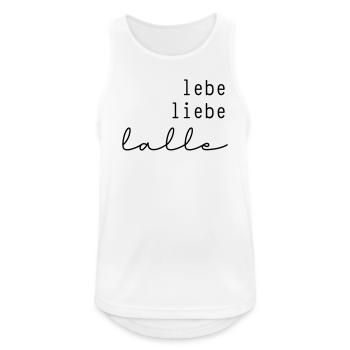 lebe liebe lalle - Männer Tank Top atmungsaktiv - Weiß - Vorne - Nick (188cm)