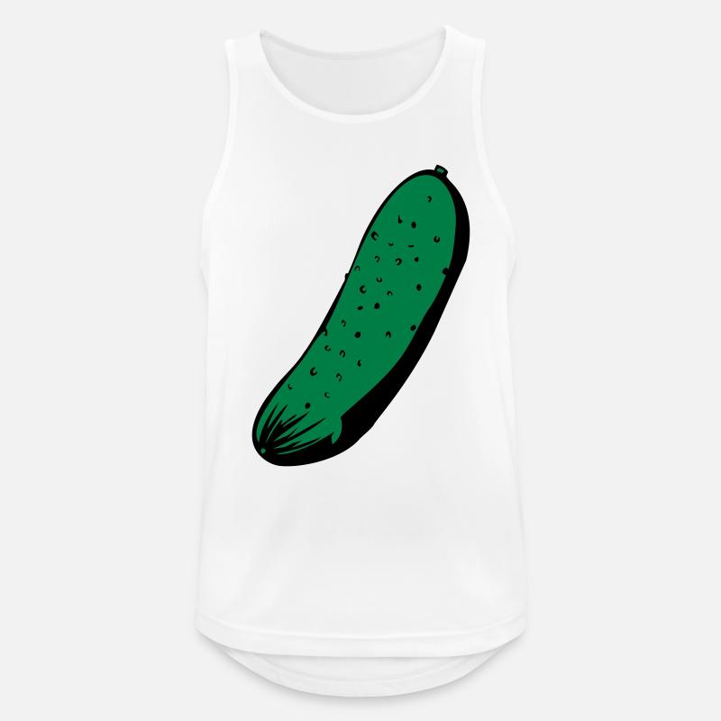 Gurke - Männer Tank Top atmungsaktiv - Weiß