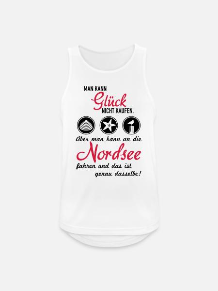 Glück Nordsee - Männer Tank Top atmungsaktiv - Weiß