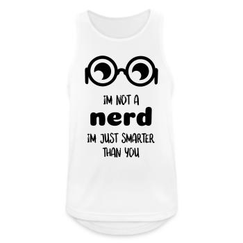 citation de nerd culte - Débardeur respirant Homme - blanc - Devant - Nick (188cm)