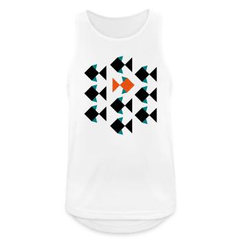 Against fish crowd - Men's Breathable Tank Top - white - Front - Nick (188cm)