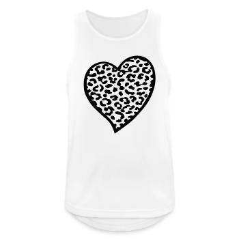 Leo Heart - Männer Tank Top atmungsaktiv - Weiß - Vorne - Nick (188cm)