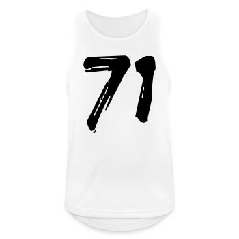 Brushed 71 - Männer Tank Top atmungsaktiv - Weiß - Vorne - Nick (188cm)