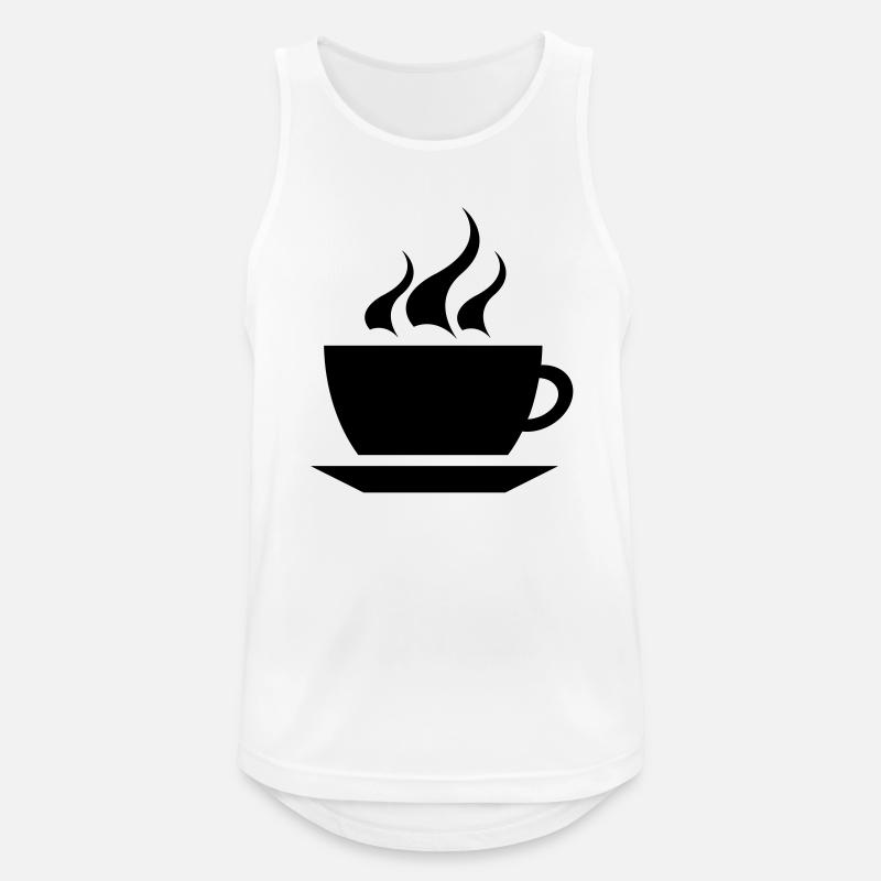 coffee cup tea cafe - Männer Tank Top atmungsaktiv - Weiß