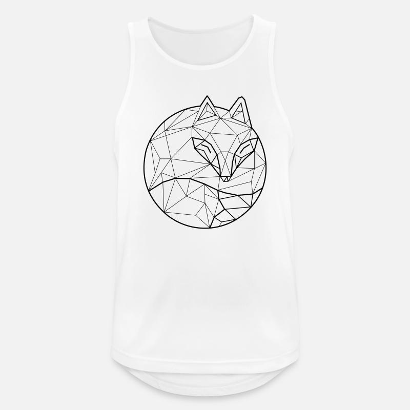 Fox Graph - Männer Tank Top atmungsaktiv - Weiß