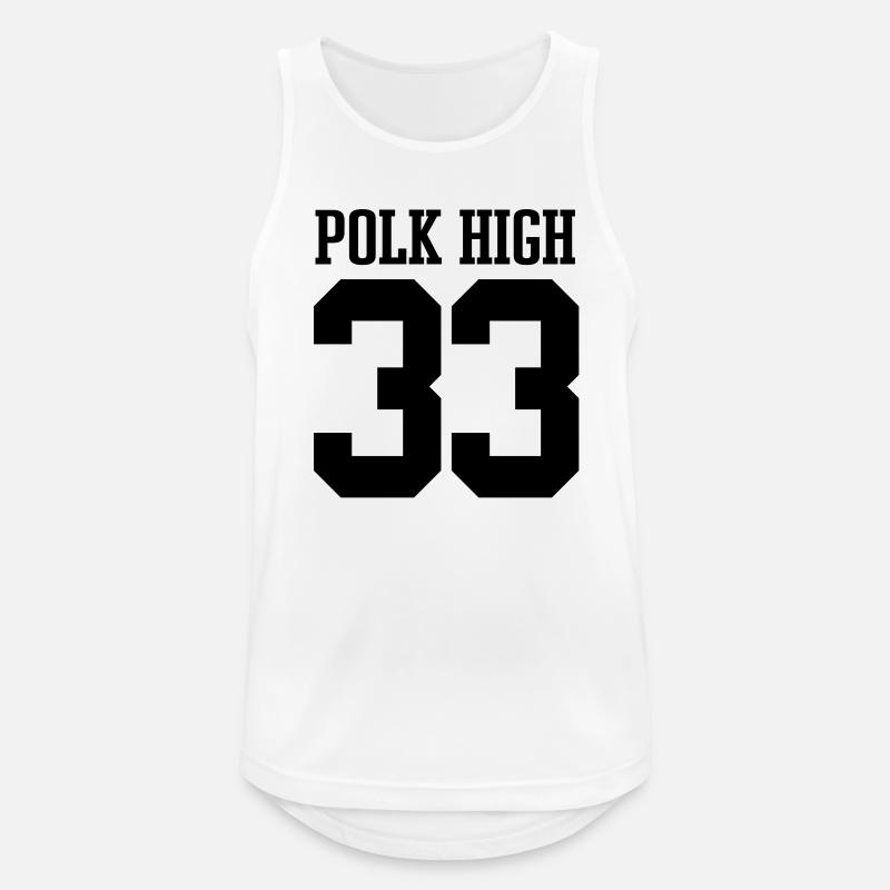 Polk High 33 - Männer Tank Top atmungsaktiv - Weiß