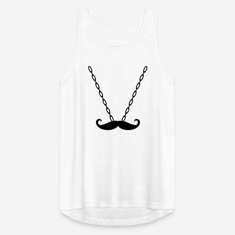 Kette mit Zwirbelbart / Mustache Männer Tank Top atmungsaktiv