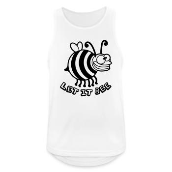 Abeille fou épais laissez-le abeille - Débardeur respirant Homme - blanc - Devant - Nick (188cm)