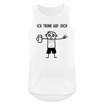 Ich trink auf Dich - Männer Tank Top atmungsaktiv - Weiß - Vorne - Nick (188cm)