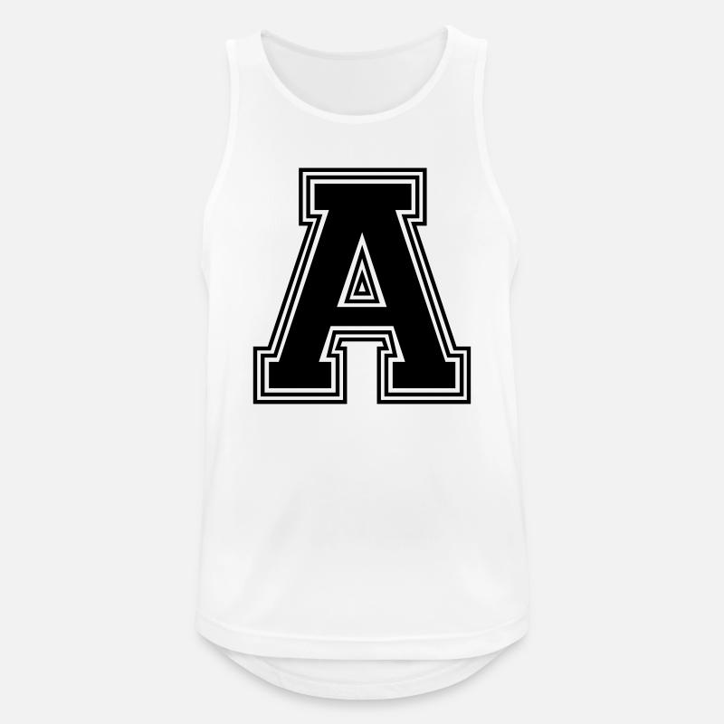 A_letter_A_(w31) - Men's Breathable Tank Top - white