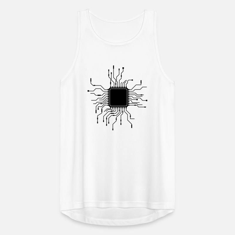 processor cpu wires wire cabling computer Men's Breathable Tank Top