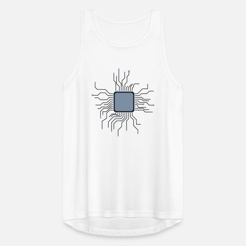 cpu leitungen draht verkabelung computer nerd desi Männer Tank Top atmungsaktiv