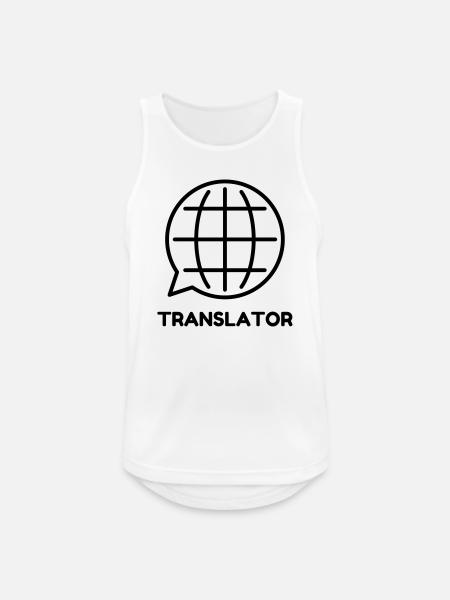 Translator Übersetzer Traducteur Translation - Men's Breathable Tank Top - white