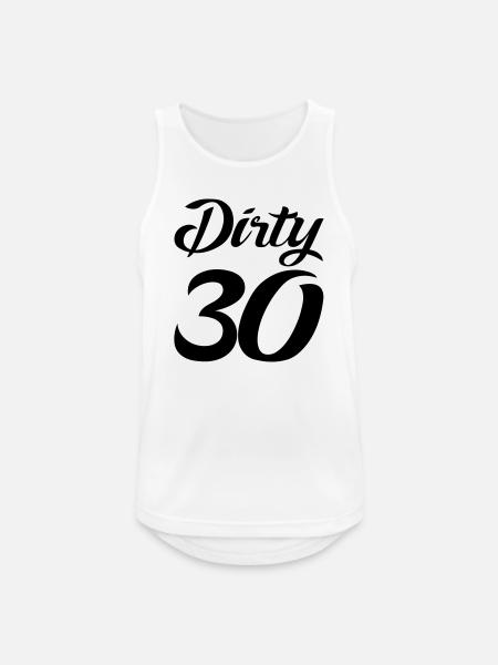 dirty 30 - Männer Tank Top atmungsaktiv - Weiß