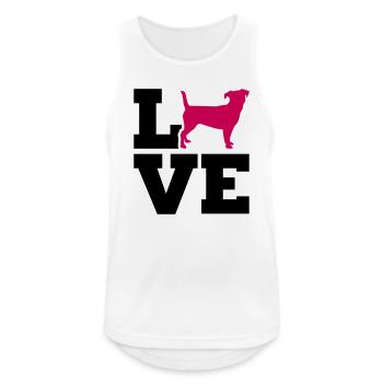 Jack Russell - Männer Tank Top atmungsaktiv - Weiß - Vorne - Nick (188cm)