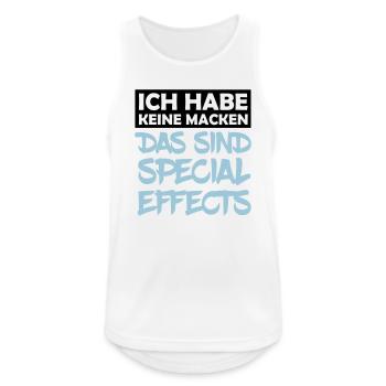 keine_macken_special_effects_2 - Männer Tank Top atmungsaktiv - Weiß - Vorne - Nick (188cm)