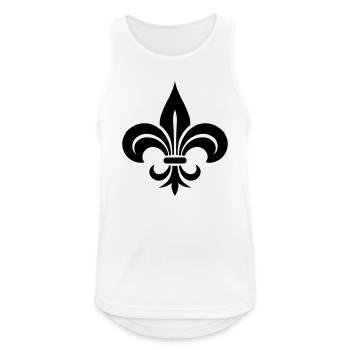Einfache französische Lilie - Männer Tank Top atmungsaktiv - Weiß - Vorne - Nick (188cm)