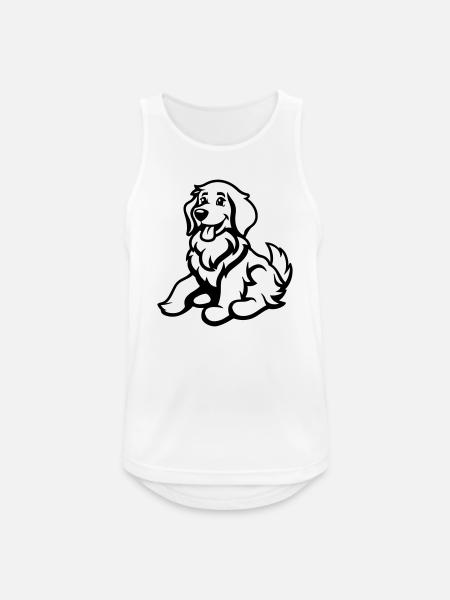 hund comic tier - Männer Tank Top atmungsaktiv - Weiß