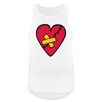 CoeurBrisé - Men's Breathable Tank Top - white - Front - Nick (188cm)