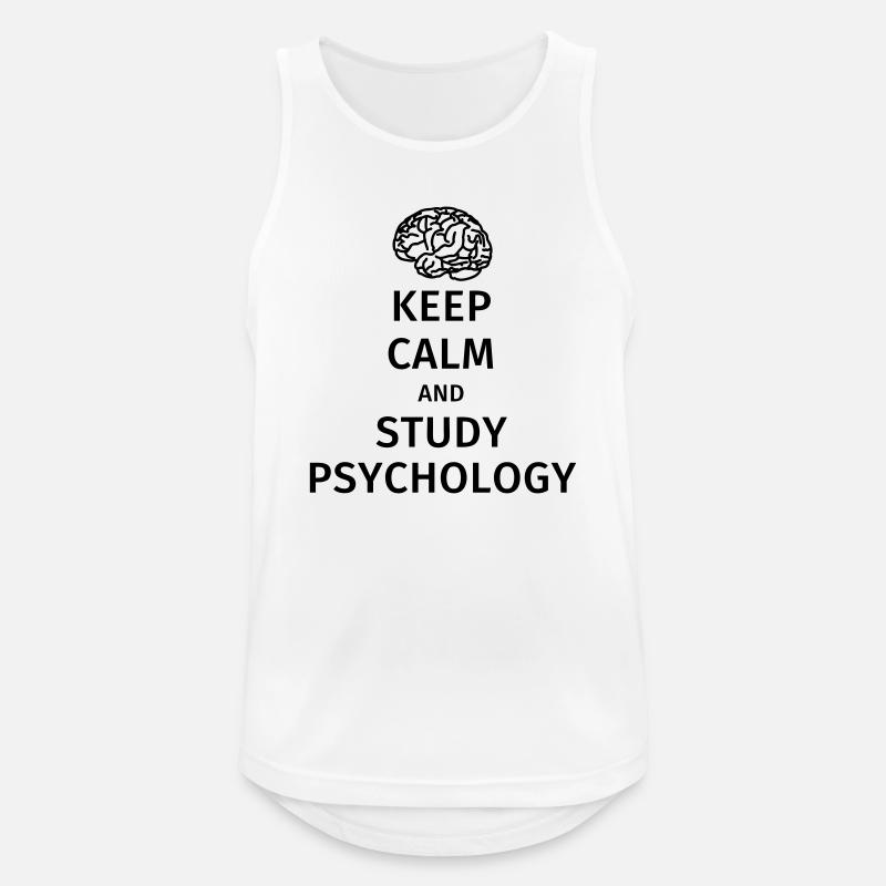 keep calm and study psychology - Men's Breathable Tank Top - white