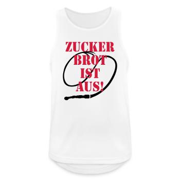 30 Zuckerbrot ist aus! Peitsche Spruch - Männer Tank Top atmungsaktiv - Weiß - Vorne - Nick (188cm)