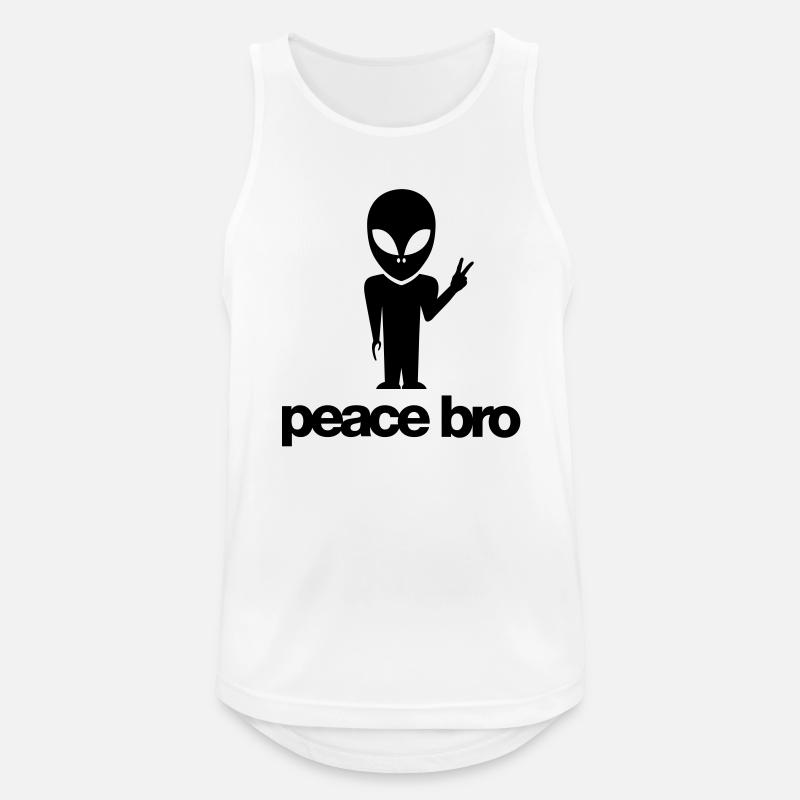 Peace bro alien - Männer Tank Top atmungsaktiv - Weiß