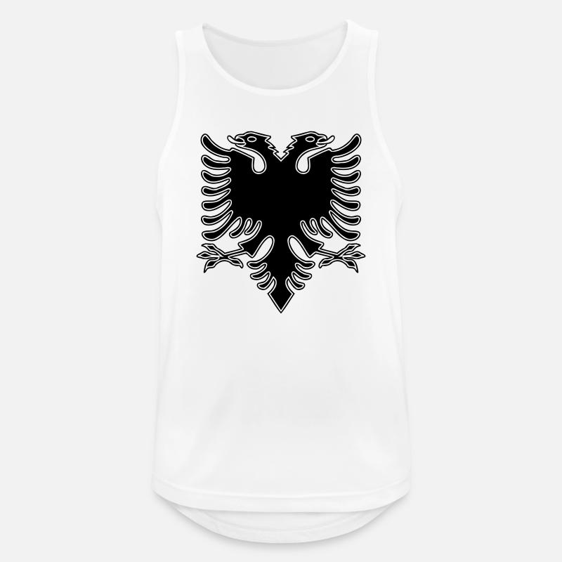 Double Headed Eagle_V2 - Men's Breathable Tank Top - white