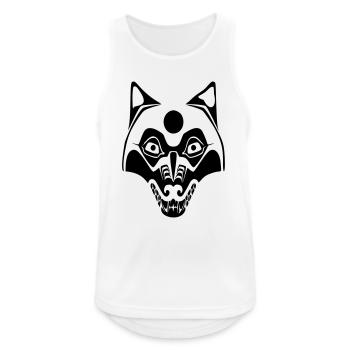 wolf - maske mond - Männer Tank Top atmungsaktiv - Weiß - Vorne - Nick (188cm)
