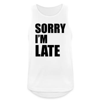 Sorry - Männer Tank Top atmungsaktiv - Weiß - Vorne - Nick (188cm)