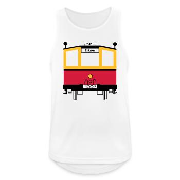 S-Bahn - Männer Tank Top atmungsaktiv - Weiß - Vorne - Nick (188cm)