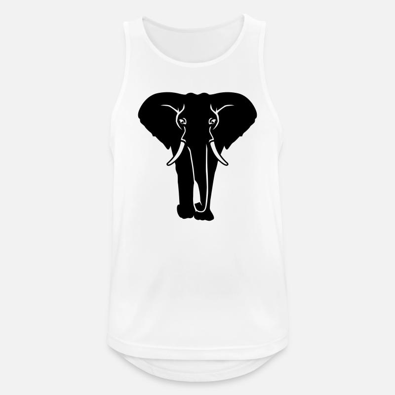 Elephant - Men's Breathable Tank Top - white