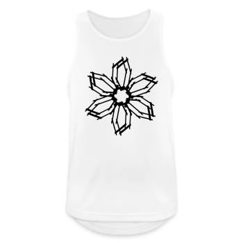 mandala blume windrad - Männer Tank Top atmungsaktiv - Weiß - Vorne - Nick (188cm)