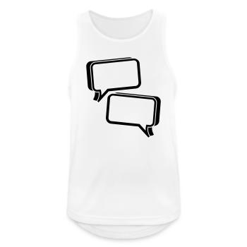 bubble chat - Men's Breathable Tank Top - white - Front - Nick (188cm)
