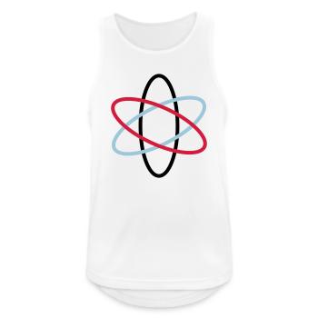 atom_neutron_02 - Männer Tank Top atmungsaktiv - Weiß - Vorne - Nick (188cm)