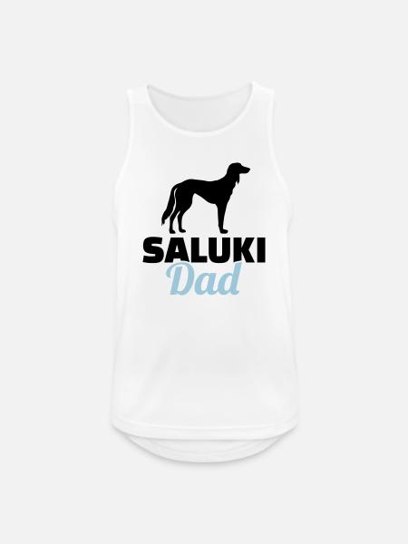 Saluki - Männer Tank Top atmungsaktiv - Weiß