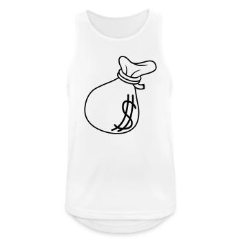 Dollar Symbol Geld Sack - Männer Tank Top atmungsaktiv - Weiß - Vorne - Nick (188cm)
