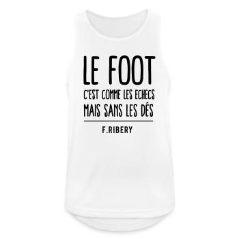 Foot citation humour - Débardeur respirant Homme - blanc - Devant - Nick (188cm)