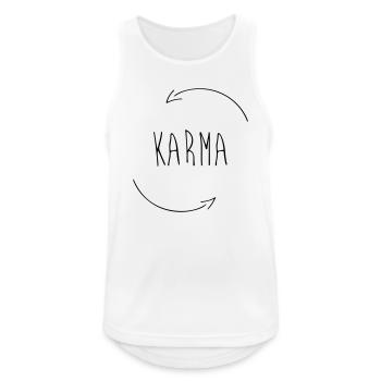 Karma - Männer Tank Top atmungsaktiv - Weiß - Vorne - Nick (188cm)