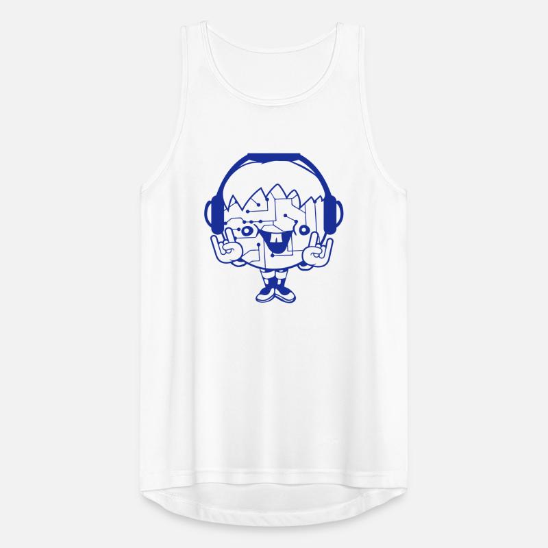 DJ Data Microchip Pattern Computer Nerd Geek Party Men's Breathable Tank Top