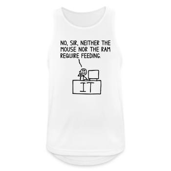 Maus und RAM - Männer Tank Top atmungsaktiv - Weiß - Vorne - Nick (188cm)