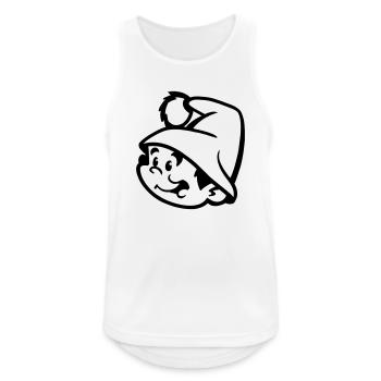 zwerg - Männer Tank Top atmungsaktiv - Weiß - Vorne - Nick (188cm)