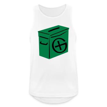 Geocaching: Ammo Can - Men's Breathable Tank Top - white - Front - Nick (188cm)