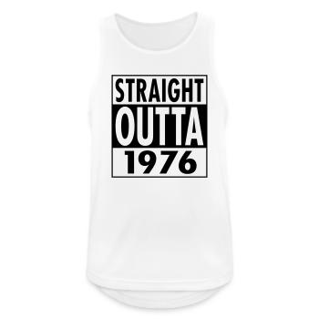 Straight Outta 1976 - Débardeur respirant Homme - blanc - Devant - Nick (188cm)